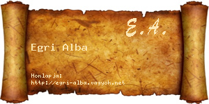 Egri Alba névjegykártya
